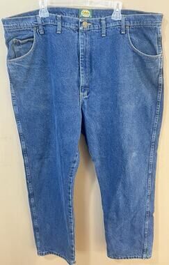 Vintage Cabelas Flannel Lined Jeans 901255P Size 46x30 Blue Denim 80s